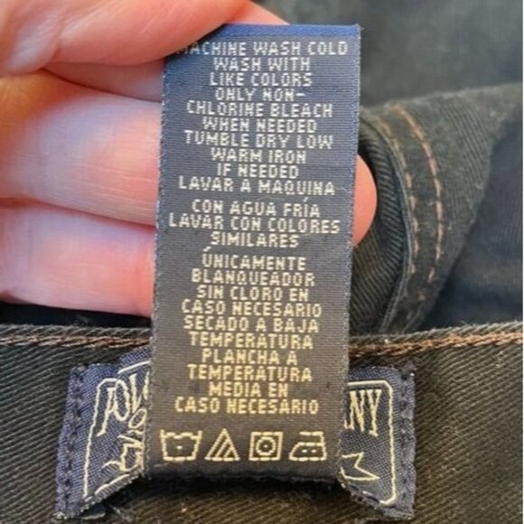 Ralph Lauren Polo Y2K Mid Rise Wide Leg Boot Cut Jeans Black Size 30 RUNS SMALL - Picture 6 of 6